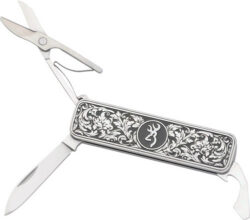 BROWNING KNIFE MORGAN FOLDER - MULTI FUNCTION SCROLL ENGRAVED