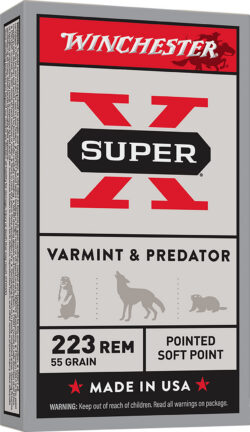 Winchester Ammo X223R Super X  223Rem 55gr Jacketed Soft Point 20 Per Box/10 Case