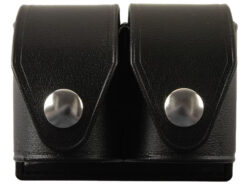 HKS 203PLBN SpeedLoader Case  Double Black Large Hytrel Belt Loop Fits S&W/Ruger/Colt/Taurus/Dan Wesson Belts 2.25" Wide