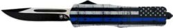 TEMPLAR KNIFE LARGE OTF BACK - THE BLUE 3.5" BLK DROP POINT